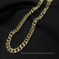 Thick wide cuban link choker necklace stainless steel women gold chain